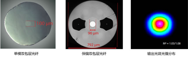 大模场掺镱皮秒脉冲增益